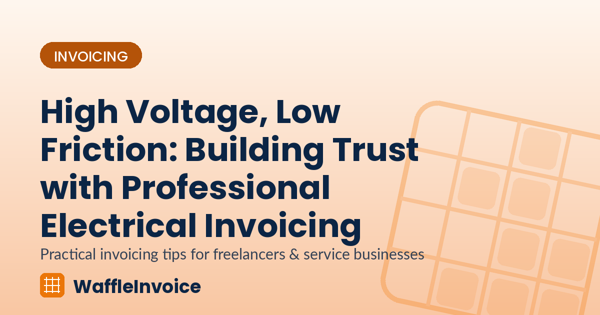 High Voltage, Low Friction: Building Trust with Professional Electrical Invoicing