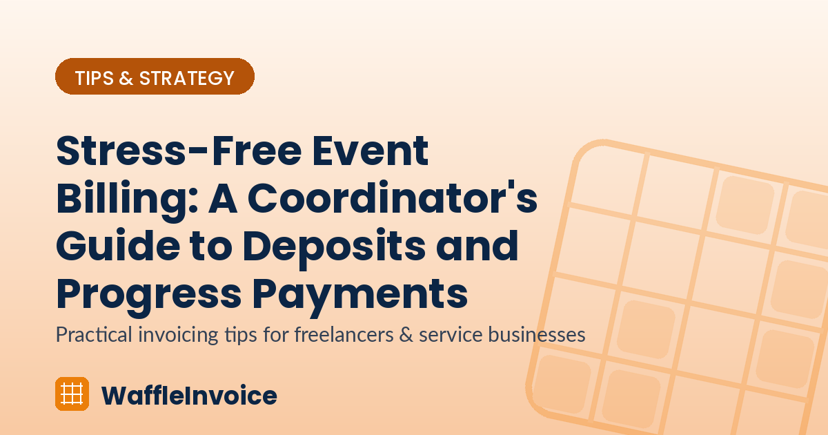 Stress-Free Event Billing: A Coordinator's Guide to Deposits and Progress Payments