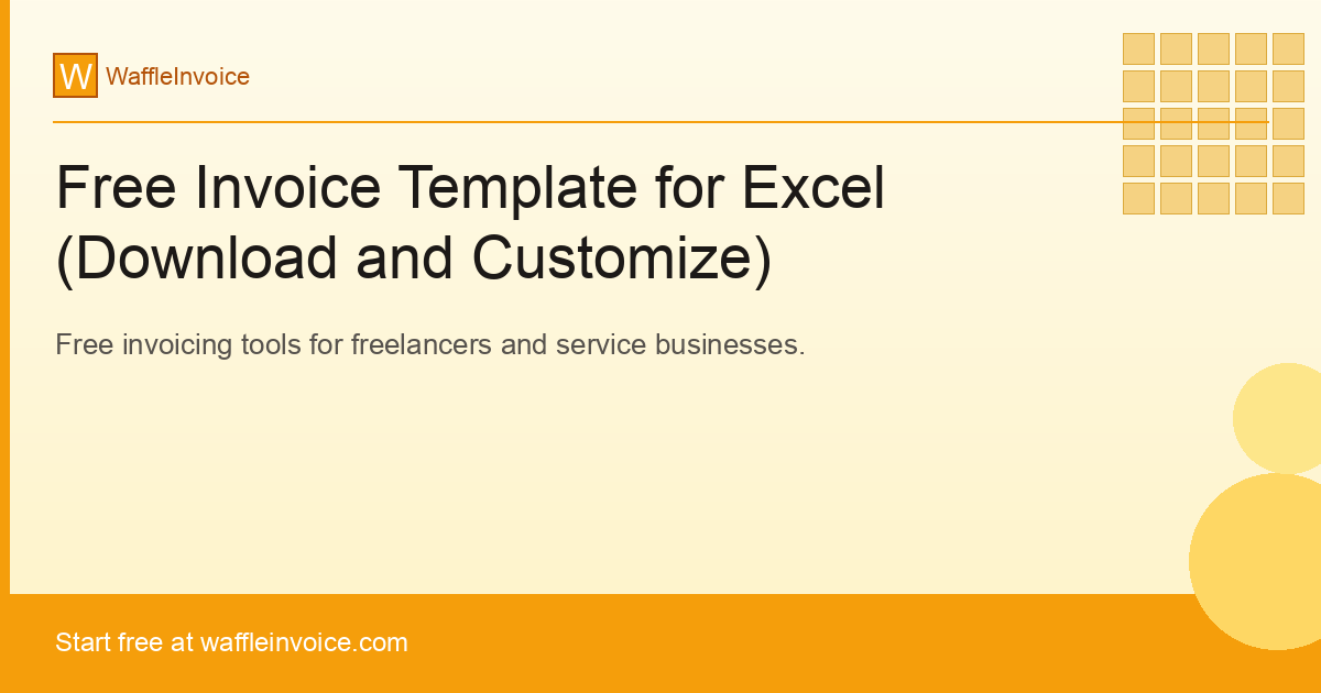 Free Invoice Template for Excel (Download and Customize)