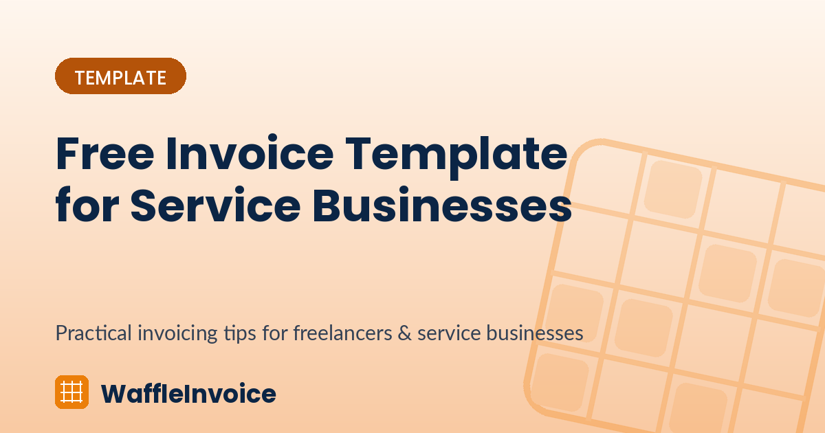 Free Invoice Template for Service Businesses