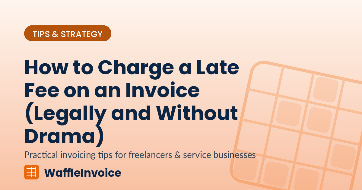 How to Charge a Late Fee on an Invoice (Legally and Without Drama)