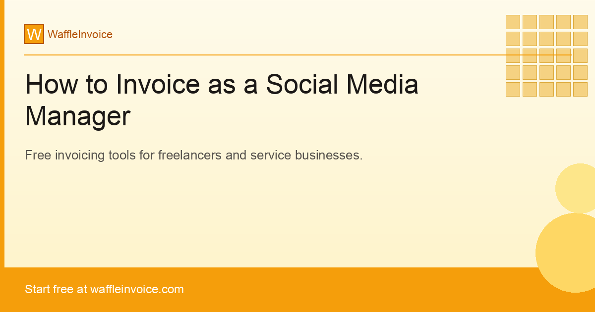 How to Invoice as a Social Media Manager