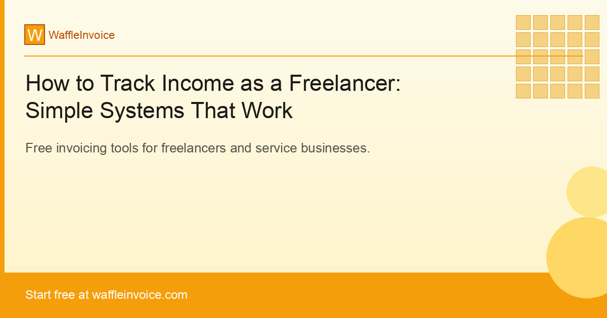 How to Track Income as a Freelancer: Simple Systems That Work