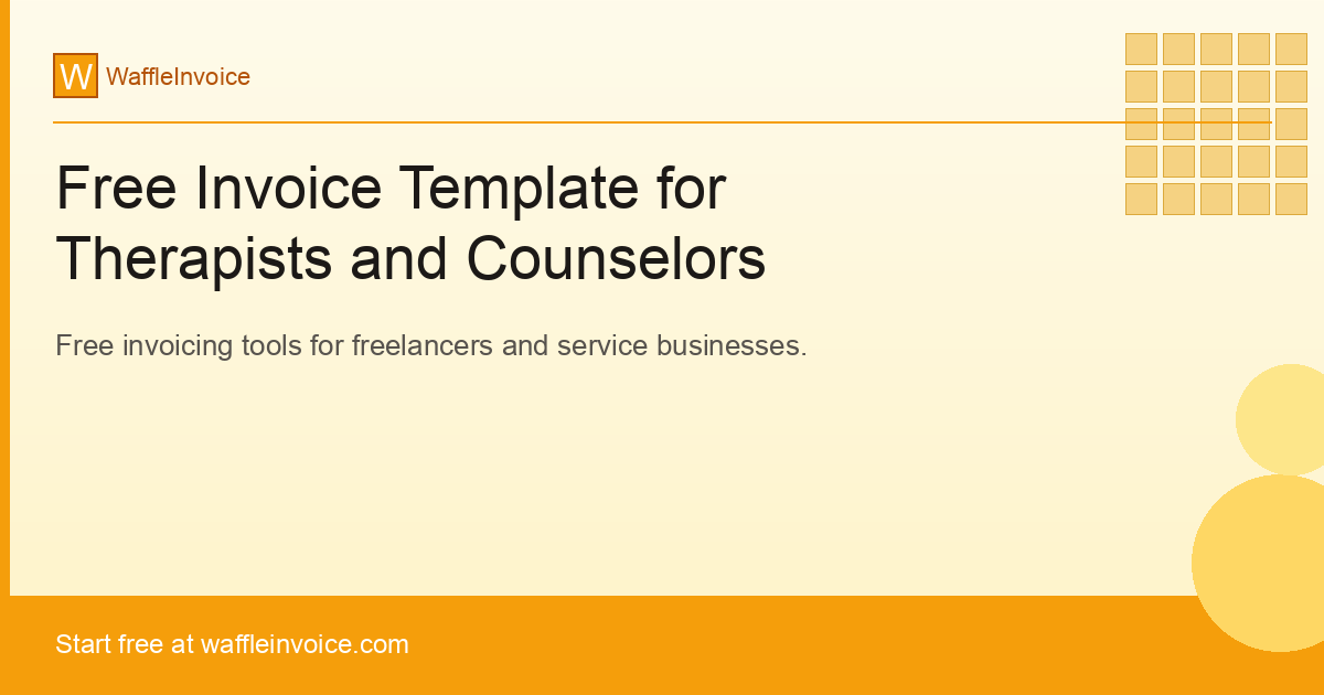 Free Invoice Template for Therapists and Counselors
