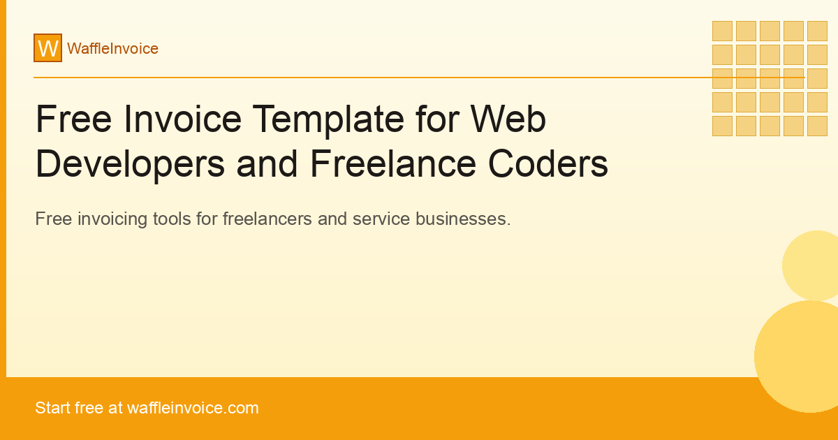Free Invoice Template for Web Developers and Freelance Coders