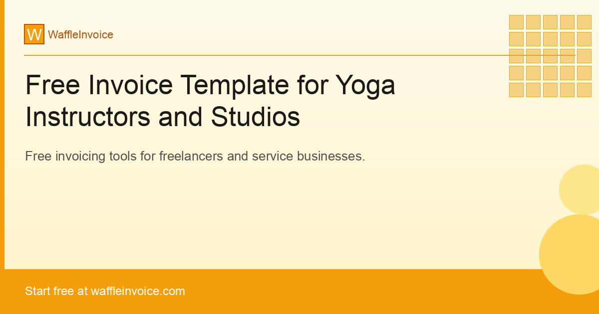 Free Invoice Template for Yoga Instructors and Studios