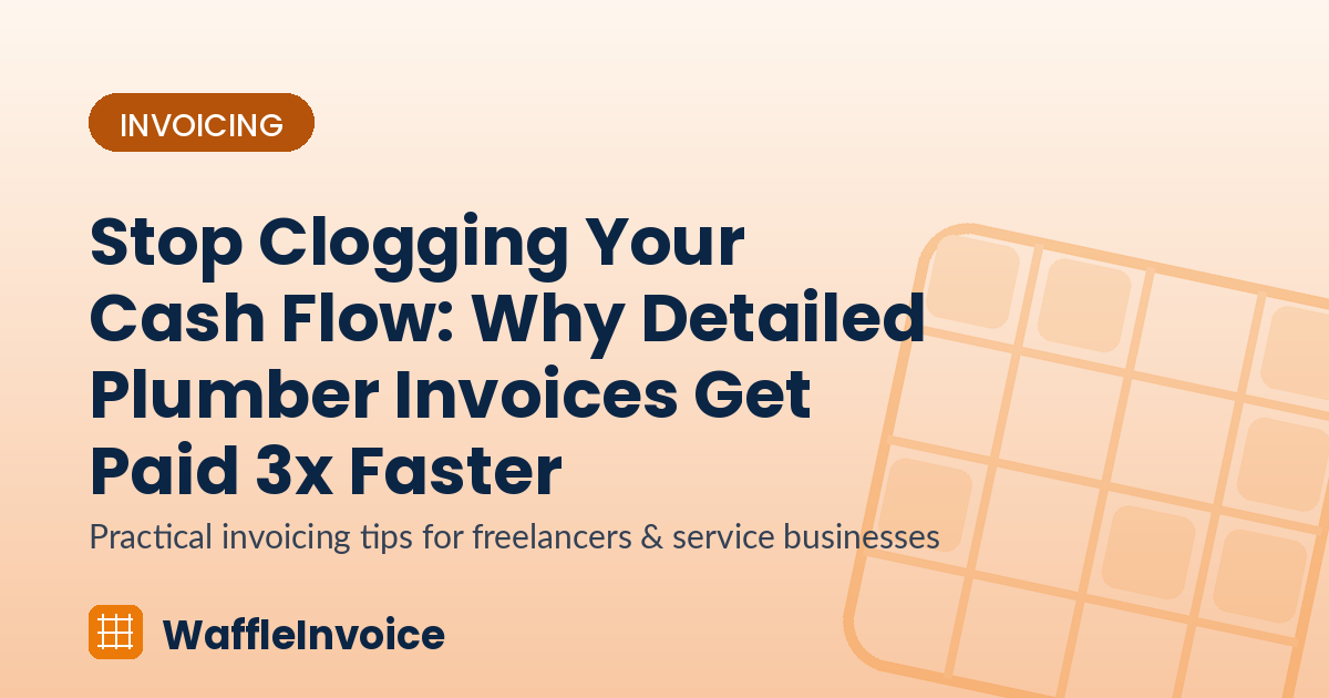 Stop Clogging Your Cash Flow: Why Detailed Plumber Invoices Get Paid 3x Faster